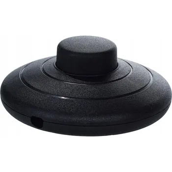 vypínač Nožní vypínač průchozí černý spínač podlahový nášlapný pro lampu