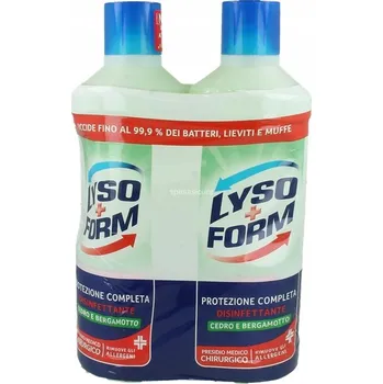 Čistič podlahy Čisticí prostředek na podlahy Lyso+Form Cedro Bergamotto 2x1250ml