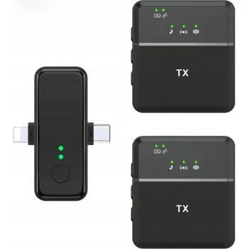 Mikrofon Profesionální klopový mikrofon SX31 s funkcí ozvěny a konektorem Type-C