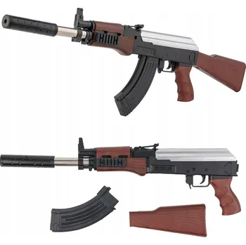 Dětská zbraň PUŠKA PISTOLE NA KULIČKY AK47 ASG IMITACE ZBRANĚ NA KULIČKY 6MM REPLIKA