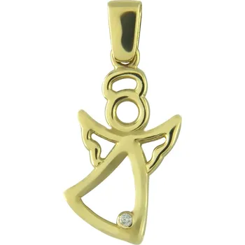 Přívěsek Leru Zlatý přívěsek anděl 2689 bílá