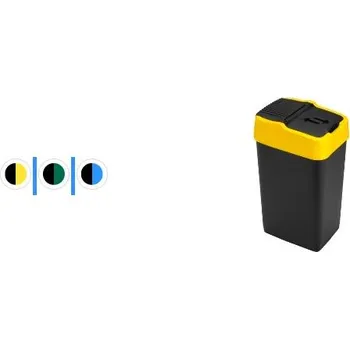 Odpadkový koš HEIDRUN Odpadkový koš Push&Up 60 L, recyklace, žlutá