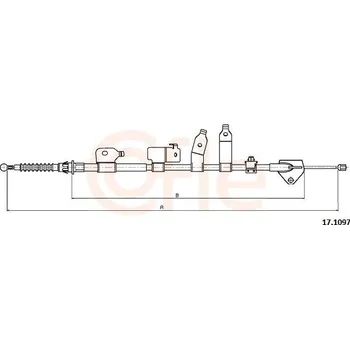 Autodíl Tažné lanko, parkovací brzda COFLE CFE17.1097