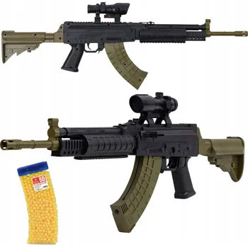 Dětská zbraň PUŠKA PISTOLE NA KULIČKY LASER IMITACE ZBRANĚ NA KULIČKY DÁREK 6 MM REPLIKA