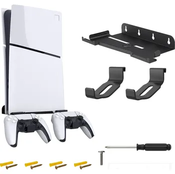 Stojan pro herní konzoli PS5 Slim držák na zeď pro konzoli a ovladače