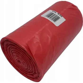 Pytle na odpadky Univerzální pytle na odpad Raz Dwa Pytle na odpad ldpe silné červené 60l 50 ks