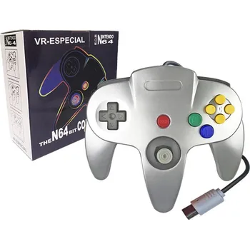 Gamepad Drátový Ovladač pro Nintendo 64 stříbrný