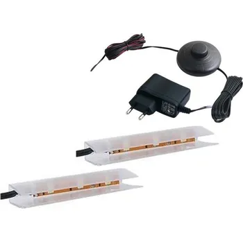 Obývací stěna Laski Vitrína Arco 60 bílá + dub grandson LED osvětlení: bílé LED osvětlení