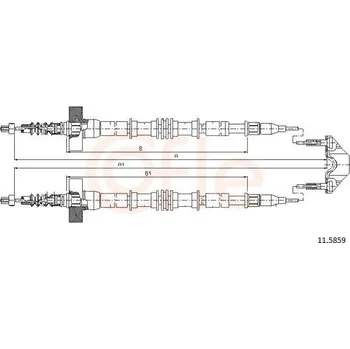 Autodíl Tažné lanko, parkovací brzda COFLE CFE11.5859