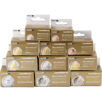 Obal pro sběratelský předmět Leuchtturm Sada 110 bublinek na Euro mince