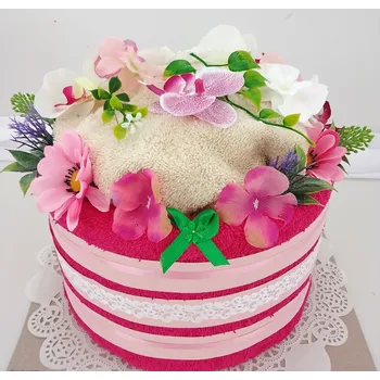 Veratex Textilní dort orchidej - jednopatrový