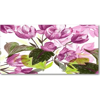 Obraz Panel do kuchyně Květinový vzor 100x50 cm + LEPIDLO