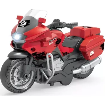 autíčko Červená závodní motorka s funkcí pull back