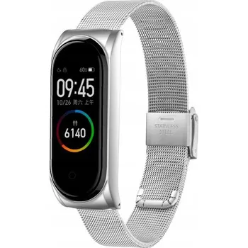 Řemínek na hodinky Řemínek Modeus pro Xiaomi, stříbrný