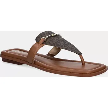 Dámské žabky Žabky MICHAEL Michael Kors Lena dámské, hnědá barva, na plochém podpatku, 40R5LEFS2B.227 88X, EUR 36