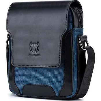 Bullcaptain pánská kožená messenger taška Rainier Černá BULLCAPTAIN 97k-cube