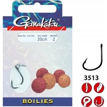 Rybářský háček GAMAKATSU HÁČEK S NÁVAZCEM A VLASCEM č. 2 25LB