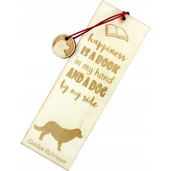 Doplněk ke knize Zlatý retrívr gravírovaná záložka do knihy se psem, jméno psa