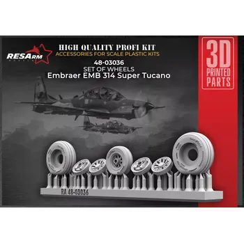 Plastikový model RESARM 1/48 EMB 314 SUPER TUCANO wheels set