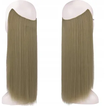 Paruka SVĚTLÁ BLOND PŘÍČESEK DO VLASŮ PŘÍČESKY 1 PŘÍČESEK 46 CM