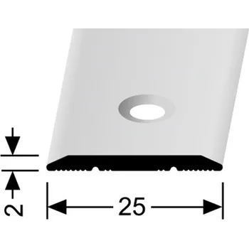 přechodová lišta Přechodová lišta 25 mm - plochá, šroubovací/samolepící | Küberit 442, 442 SK Provedení: stříbrný F4, Délka (cm): 100 3124420041