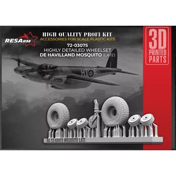 Plastikový model RESARM 1/72 D.H. Mosquito (late) wheels set