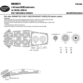 Plastikový model New Ware 1/48 Mask F-14D Tomcat BASIC (GWH)