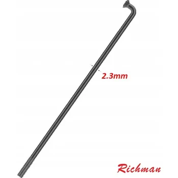 Dráty do kola, niple pro elektrokola 2,3 mm Richman S13 černé 296 mm