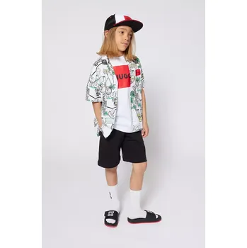 Chlapecké tričko Dětské bavlněné tričko HUGO G00334.114.150 bílá 00X, vel. 126