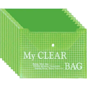 Obálka Průhledná spisová obálka A4 s drukem, zelená (20 ks)