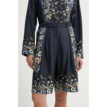 Hedvábné šortky MUNTHE FABIANE 251140125118 námořnická modř 59X, vel. 34