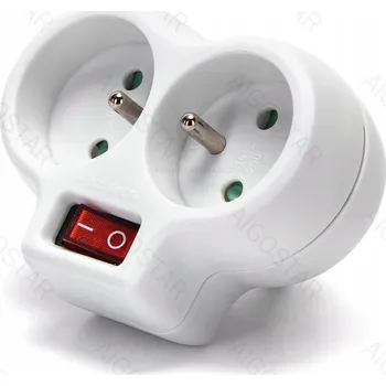 Elektrická zásuvka Elektrická Zásuvka rozbočka Aigostar bílá