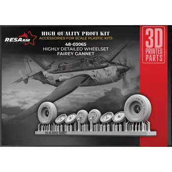 Plastikový model RESARM 1/48 Fairey Gannet wheels set type 1