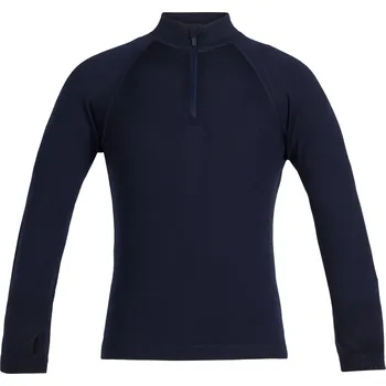 Dětské termo spodní prádlo dětské merino triko ICEBREAKER Kids 260 Tech LS Half Zip, Midnight Navy velikost: 4