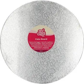 FunCakes Dortová podložka stříbrná Kruh 25 cm Tloušťka 3 mm