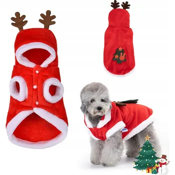 Obleček pro psa Vánoční kostým pro psa, mikina s kapucí Nobleza S