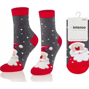 Dámské ponožky VÁNOČNÍ DÁMSKÉ PONOŽKY MIKULÁŠ INTENSO 38-40