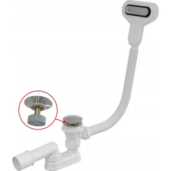 Sifon Vanový sifon CLIK/CLAK s plochým přepadem, chrom, snadná montáž