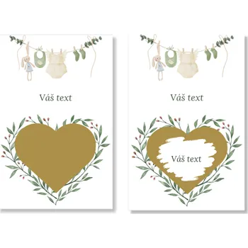 Party nádobí Personal Stírací los s vlastním textem - Baby Barva: Zlatá