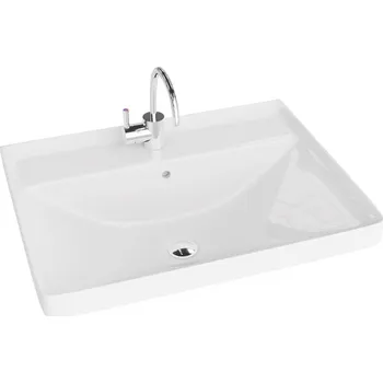 Umyvadlo Umyvadlo na desku obdélníkové Lavita NEVADA 60 x 47,5 cm bílé