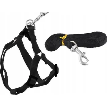 Vodítko pro psa Vodítko / postroj pro kočky a psy - černé