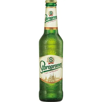 Pivo Staropramen Ležák 0,33l - přepravka