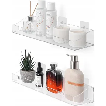 police CGBE 2 balení Organizér na dveře skříňky, akrylová police samolepicí na