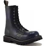 Boty Steel 10-dírkové - modré stírané, 43