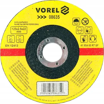 Řezný kotouč Řezací kotouč na kov Vorel 08635 125 x 2,5 x 22 mm