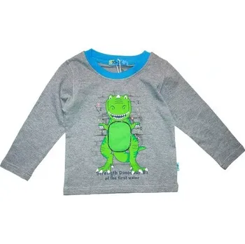 Chlapecké tričko dlouhý rukáv KROKODÝL šedá 317/3 vel. 98