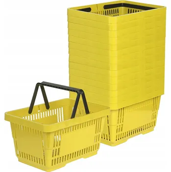 Nákupní košík 15x nákupní košík se 2 uchy, nákupní košík Žlutý