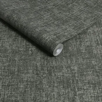 Tapeta Tapeta imitace tkaniny juta tmavě zelená vinylová