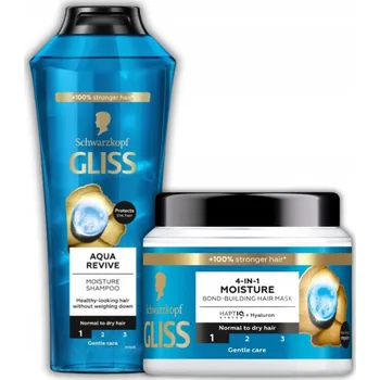 Šampon Gliss 400ml Šampon a Maska na Vlasy Aqua Revive MIX 2 ks