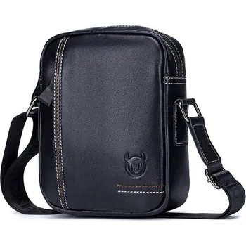 Bullcaptain pánská kožená taška Fursy Černá 3L BULLCAPTAIN 97k-cube